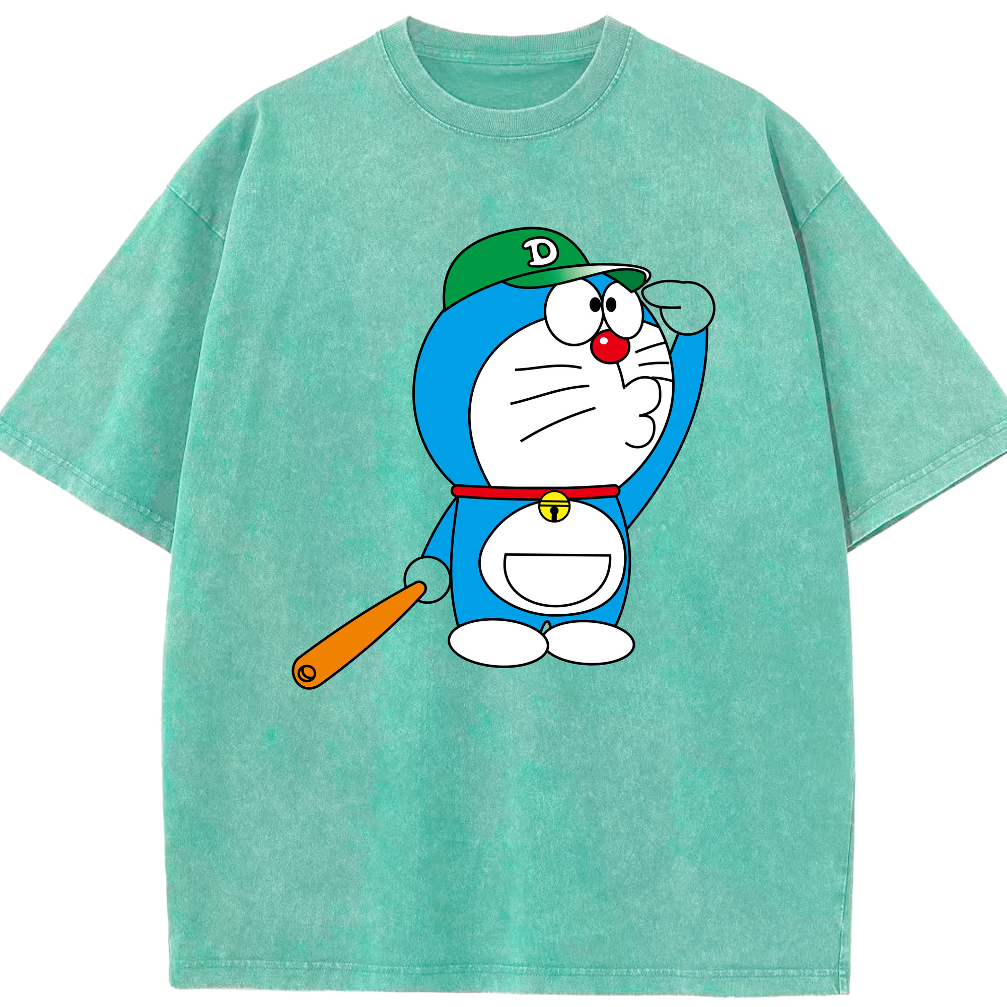（画像用） ドラえもん Doraemon 綿100% ヴィンテージ風 半袖Tシャツ（フロントプリント）